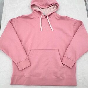 Woman's Puma Embroidered Relaxed Comfy Hoodie Sweatshirt Rosy Pink Size L - NEW